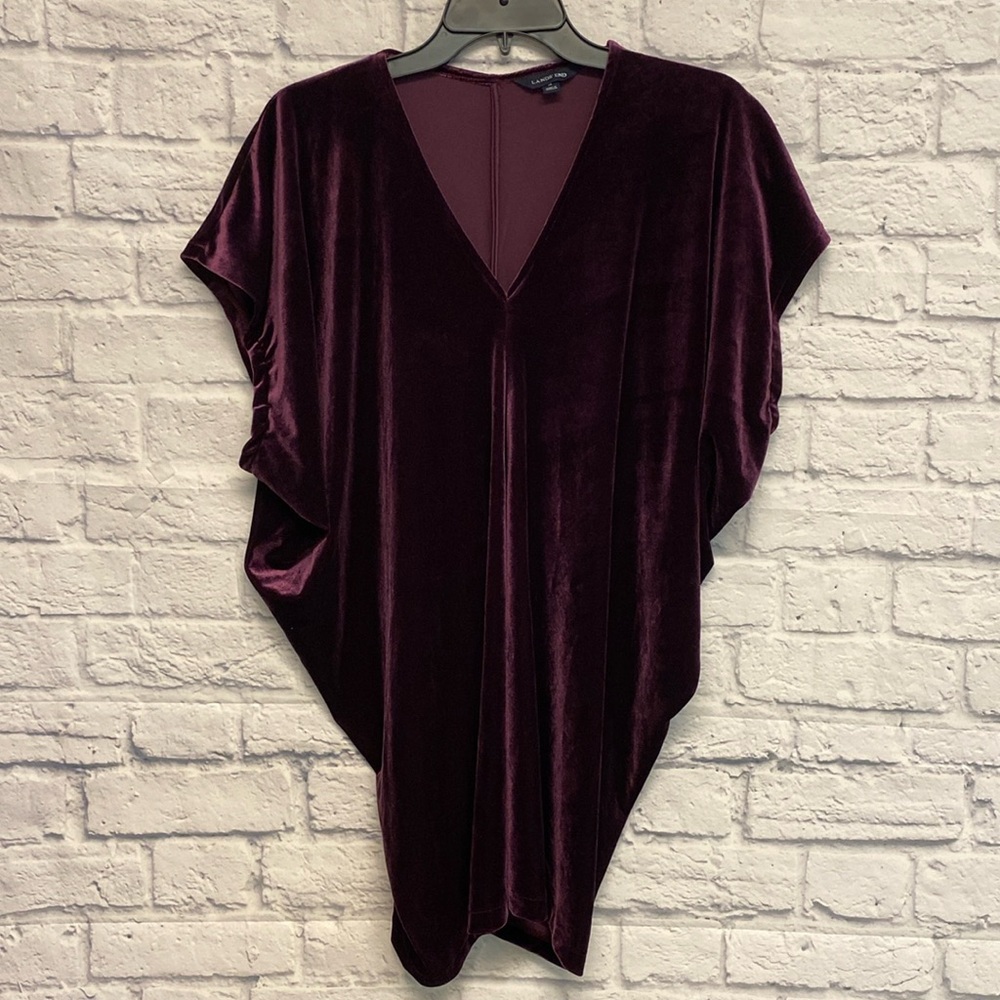 Lands End Velvet Dolman Sleeve Top Size XL/18